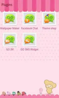 Play GO SMS Pro Pink Sweet theme