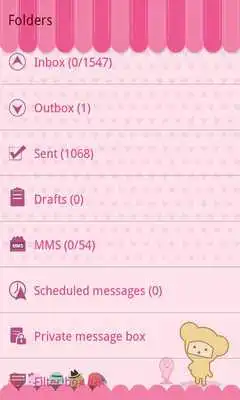 Play GO SMS Pro Pink Sweet theme