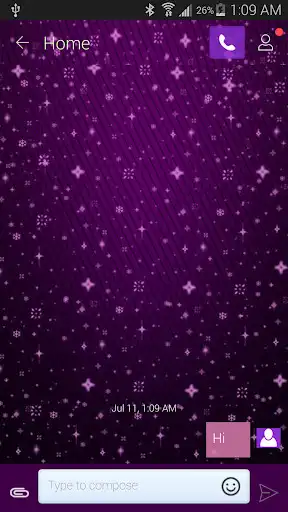 Play Go SMS Pro Purple&Black Theme as an online game Go SMS Pro Purple&Black Theme with UptoPlay