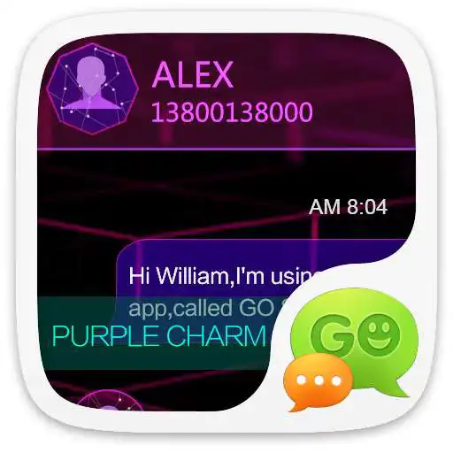 Play GO SMS PRO PURPLE CHARM THEME APK