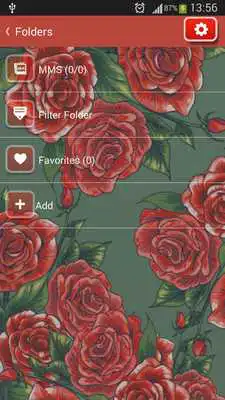 Play GO SMS Red Flowers