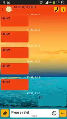 Play GO SMS Sunset