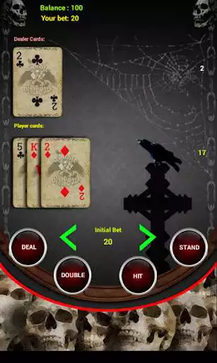 Play Gothic Blackjack as an online game Gothic Blackjack with UptoPlay