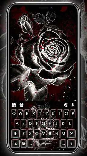 Play Gothic Bloody Rose Keyboard Theme  and enjoy Gothic Bloody Rose Keyboard Theme with UptoPlay