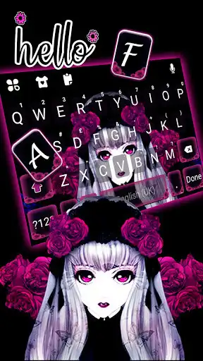 Play Gothic Creepy Girl Keyboard Background as an online game Gothic Creepy Girl Keyboard Background with UptoPlay