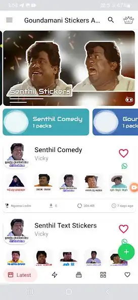 Play Goundamani Stickers App as an online game Goundamani Stickers App with UptoPlay