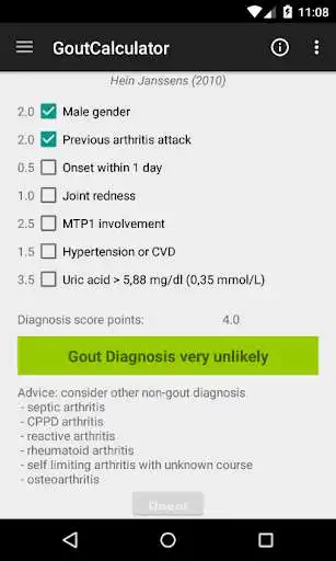 Play Gout Calculator