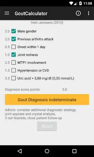 Play Gout Calculator