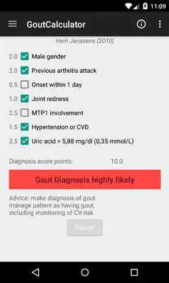 Play Gout Calculator
