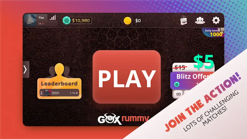 Play GOX Rummy Meld - Remi etalat as an online game GOX Rummy Meld - Remi etalat with UptoPlay