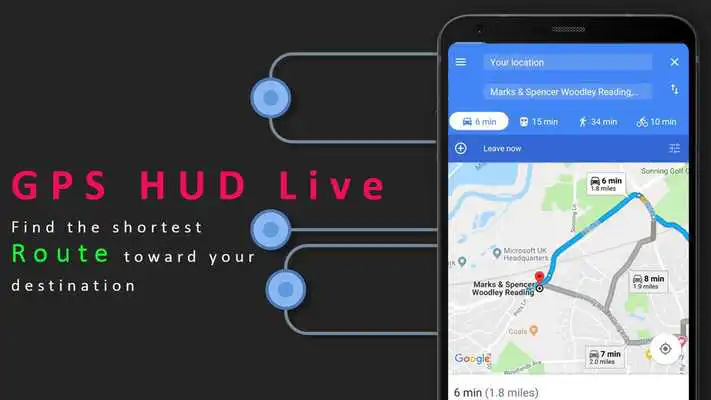 Play GPS HUD Live: Live Earth Route,Weather,Speedometer