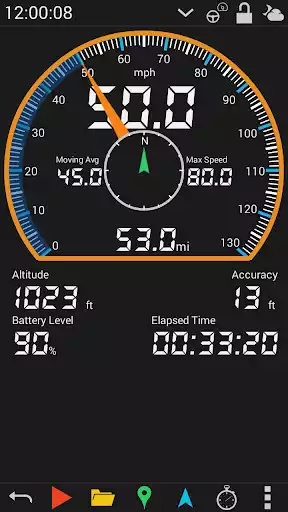 Play GPS HUD Speedometer  and enjoy GPS HUD Speedometer with UptoPlay