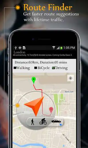 Play GPS Navigation - Live Traffic Route: Place Finder as an online game GPS Navigation - Live Traffic Route: Place Finder with UptoPlay