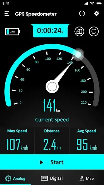 Play GPS Speedometer : Odometer App as an online game GPS Speedometer : Odometer App with UptoPlay
