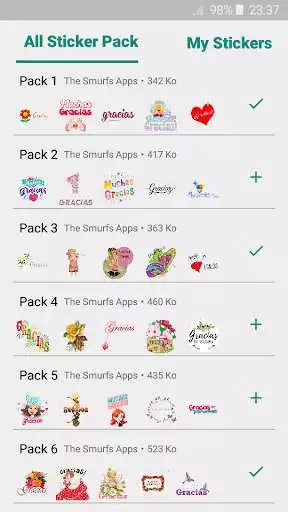 Play Gracias Pegatinas WAstickerApp  and enjoy Gracias Pegatinas WAstickerApp with UptoPlay