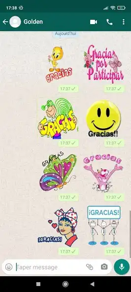 Play Gracias Sticker 2021 (Pegatinas) as an online game Gracias Sticker 2021 (Pegatinas) with UptoPlay