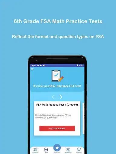 Play Grade 6 FSA Math Test & Practice 2020 as an online game Grade 6 FSA Math Test & Practice 2020 with UptoPlay