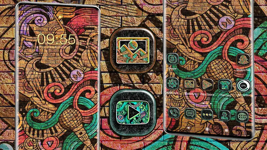 Play Graffiti Art Launcher Theme  and enjoy Graffiti Art Launcher Theme with UptoPlay