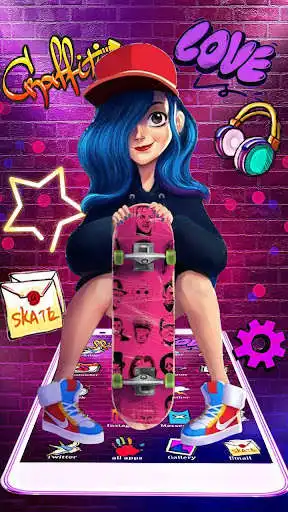Play Graffiti, Skater, Girl Themes & Wallpapers  and enjoy Graffiti, Skater, Girl Themes & Wallpapers with UptoPlay