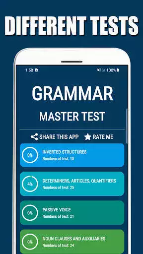 Play Grammar Master Test - English as an online game Grammar Master Test - English with UptoPlay