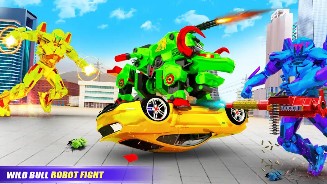 Play Grand Bull Robot Car Transform as an online game Grand Bull Robot Car Transform with UptoPlay