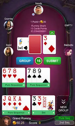 Play Grand Rummy as an online game Grand Rummy with UptoPlay