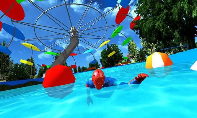 Play Grand Superhero Spider Water Slide Uphill Rush