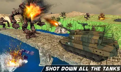 Play Grand Tank VS Futuristic War Robot 2019 as an online game Grand Tank VS Futuristic War Robot 2019 with UptoPlay