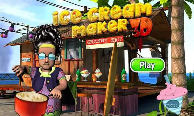 Play Grannys Cooking Ice Cream 3D