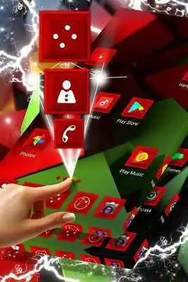 Play Green Cubes Launcher Theme