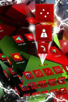 Play Green Cubes Launcher Theme