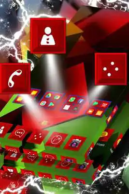 Play Green Cubes Launcher Theme