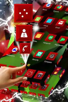 Play Green Cubes Launcher Theme