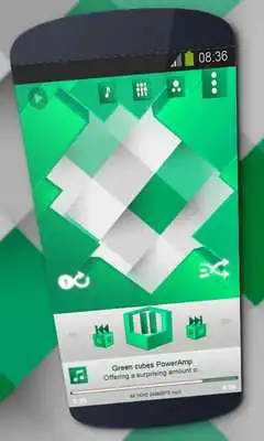Play Green cubes Music Player Skin
