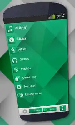 Play Green cubes Music Player Skin