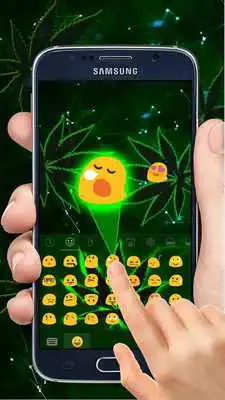 Play Green Emoji  Keyboard Theme
