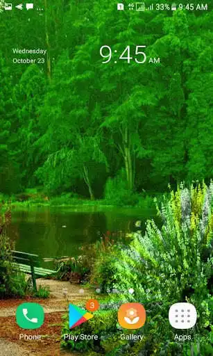 Play Green Forest Lake LWP as an online game Green Forest Lake LWP with UptoPlay