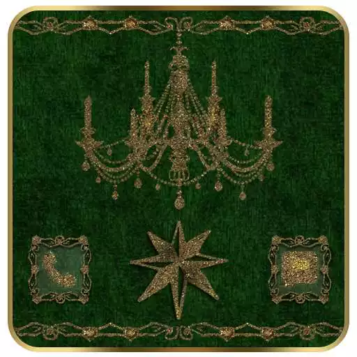 Play Green Gold Chandelier Go Locker theme APK