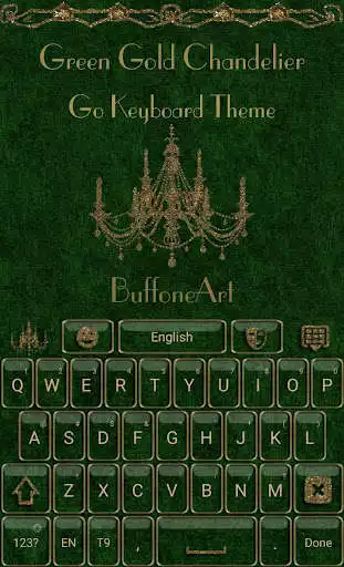 Play Green Gold Chandelier Keyboard theme  and enjoy Green Gold Chandelier Keyboard theme with UptoPlay