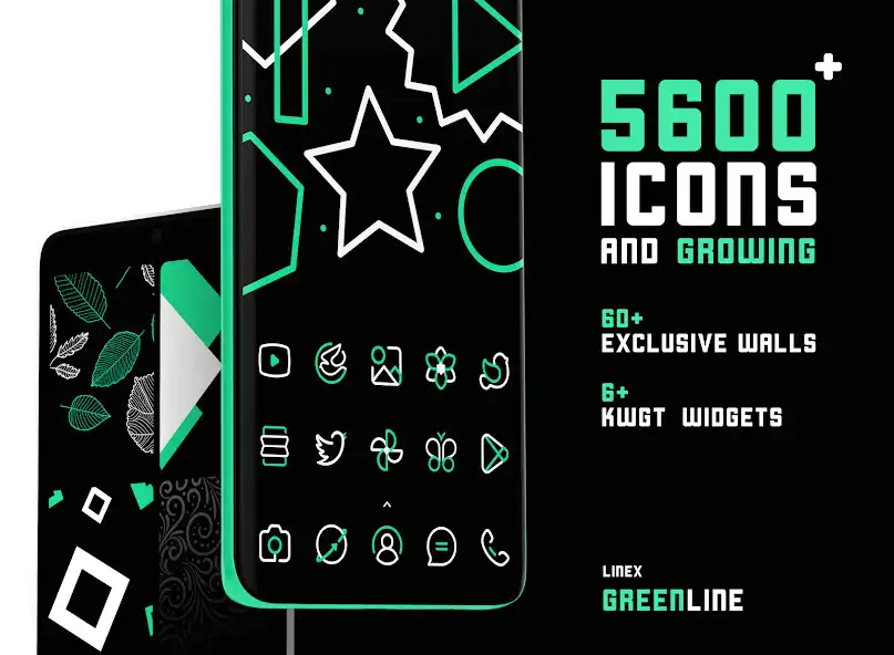 Play GreenLine Icon Pack : LineX  and enjoy GreenLine Icon Pack : LineX with UptoPlay