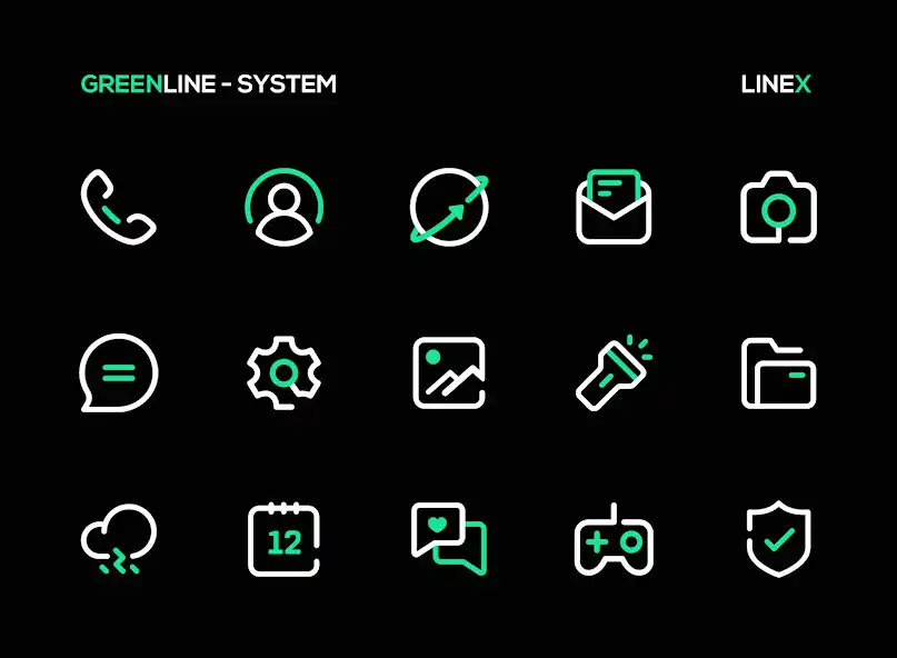 Play GreenLine Icon Pack : LineX as an online game GreenLine Icon Pack : LineX with UptoPlay