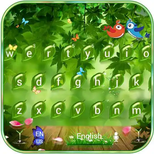 Free play online Green nature Keyboard Theme green leaf  APK