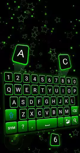 Play Green Neon Keyboard