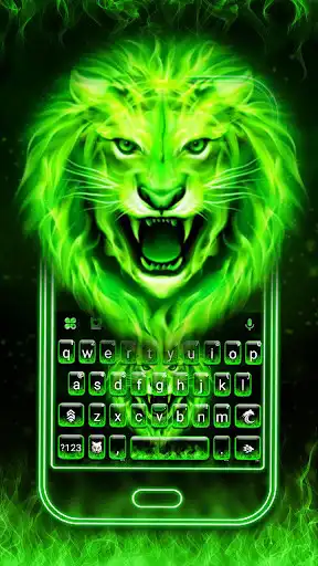 Play Green Neon Lion Keyboard Theme  and enjoy Green Neon Lion Keyboard Theme with UptoPlay