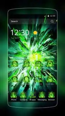 Play Green Neon Shine Lancher