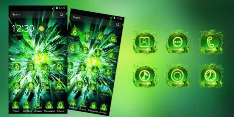 Play Green Neon Shine Lancher