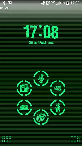 Play Green Phosphor Theme for Smart Launcher