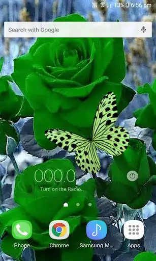 Play Green Roses Butterfly LWP