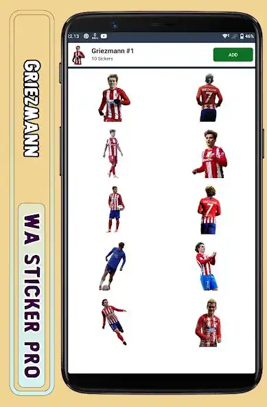 Play Griezmann - WA Sticker Pro as an online game Griezmann - WA Sticker Pro with UptoPlay