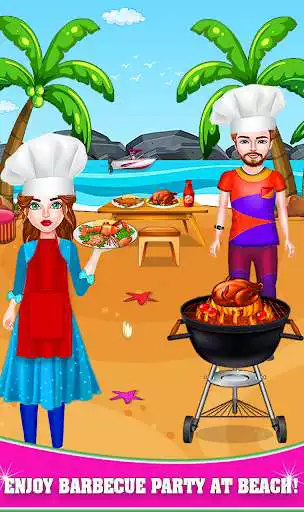 Play Grill BBQ Beach Party: Sea Food Cooking Chef 3D as an online game Grill BBQ Beach Party: Sea Food Cooking Chef 3D with UptoPlay